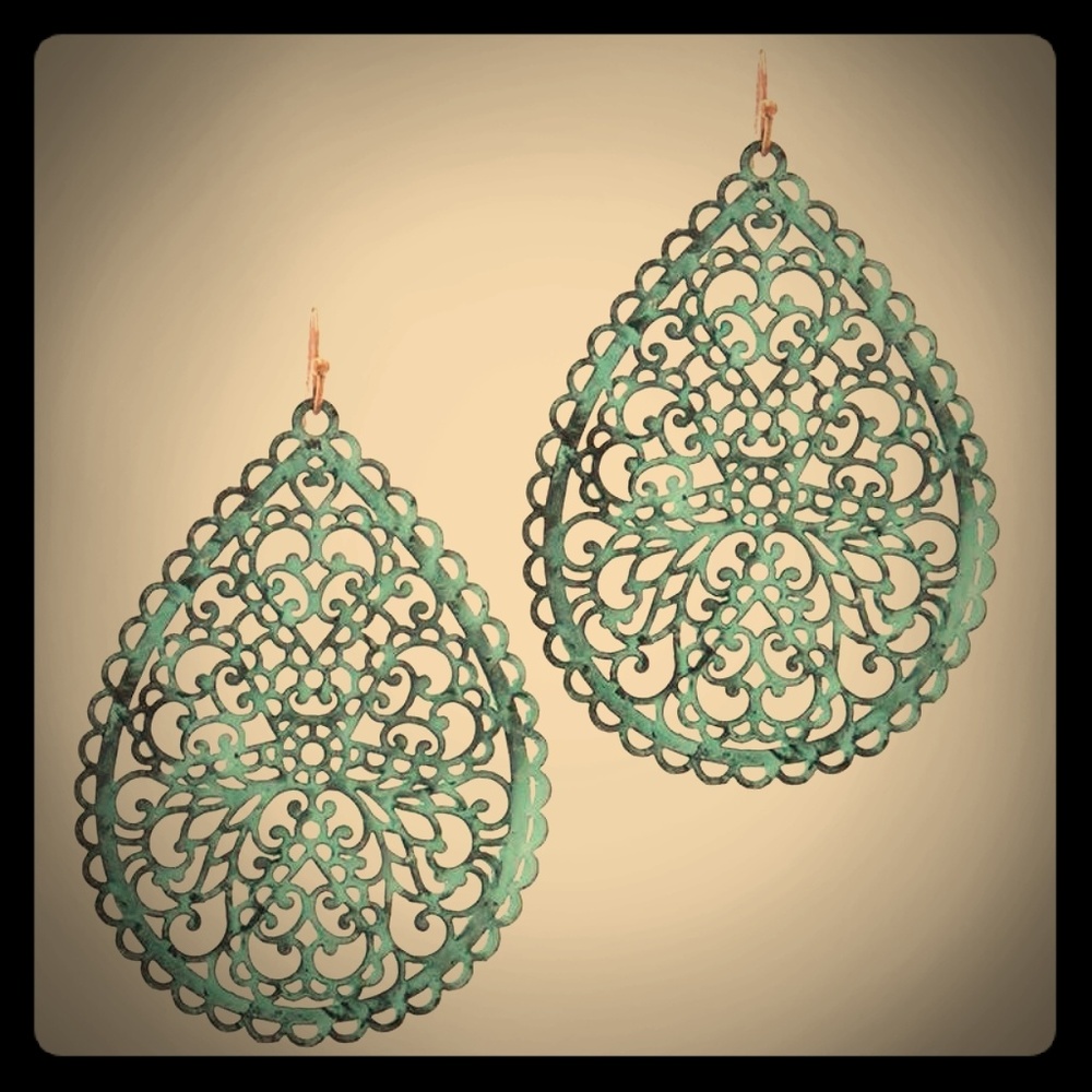 Filligree Teardrop Earrings